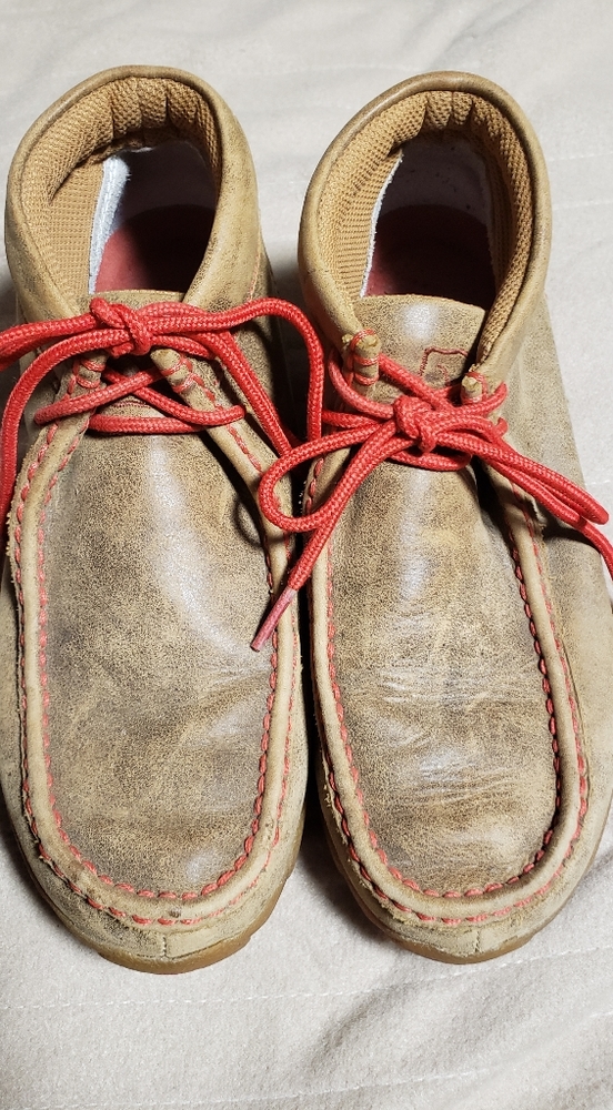 Twisted X Bomber Leather Lace Up Driving Moccasin
